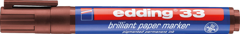 Edding Non-Permanent-Marker Brillant Paper Marker 33 – Keilspitze 1-5 mm – Braun – Nachfüllbar