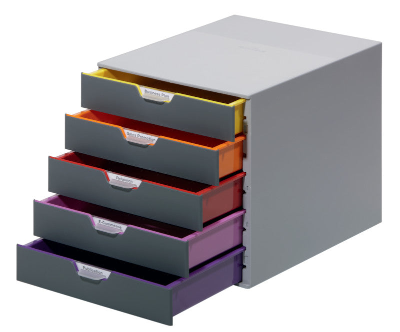 Durable Schubladenelement Varicolor – für A4, C4 und Letter-Size-Formate – 280 × 356 × 292 mm