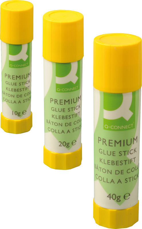 Q-CONNECT Klebestift – permanent, transparent, lösemittelfrei, 20 g, für Papier, Karton, Fotos u. a.
