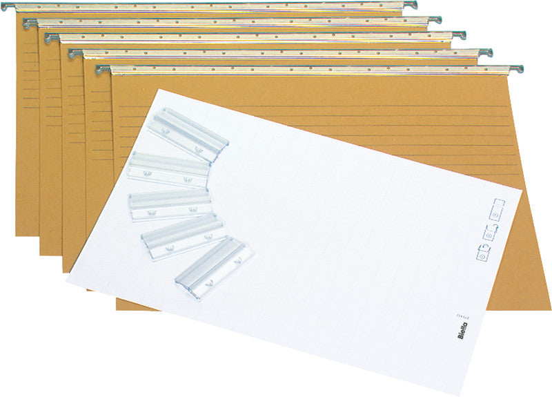 Biella Hängeordner für A4 – Karton, Olivgrün, 320 × 250 mm, mit Vordruck