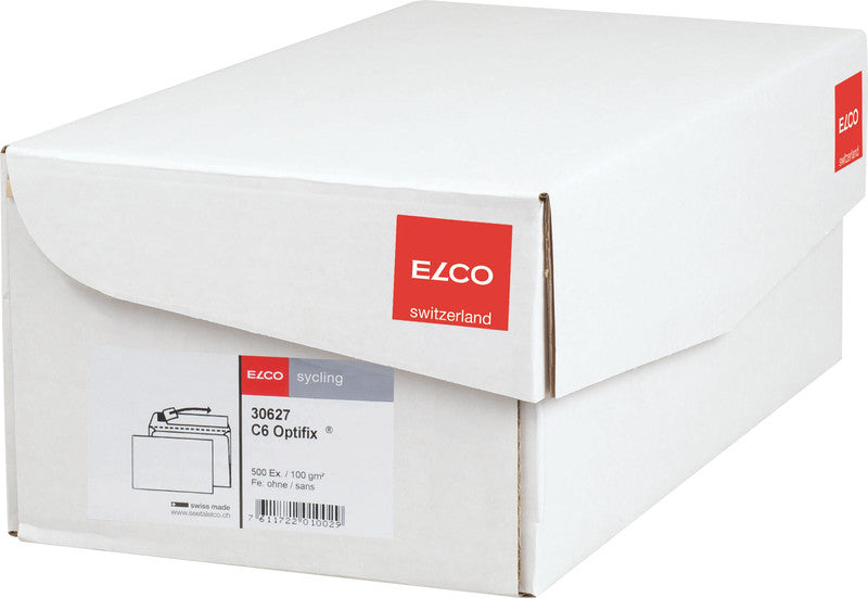 Elco Couvert C6, ohne Fenster, Haftklebung, grau, 100 g/m² – 500 Stk.