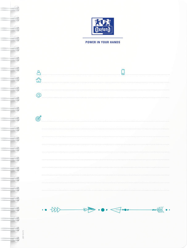 Oxford Notizblock ForMe Floral, 74 × 210 mm, liniert, geheftet, 80 Blatt, perforiert – mehrfarbig