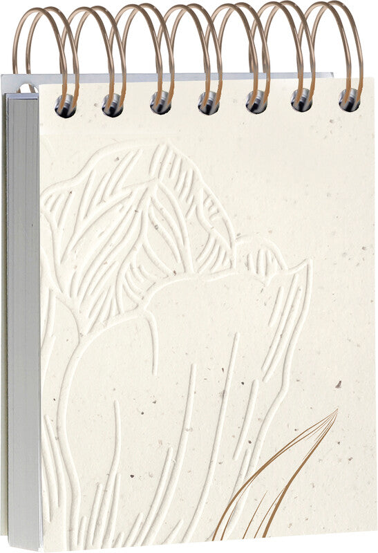 Clairefontaine Spiralblock, 90 × 110 mm, blanko, Spiralbindung, Softcover, 160 Blatt, 90 g/m² – beige