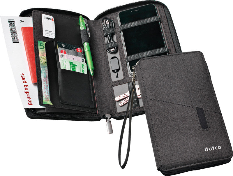 Dufco Tablet-Schutzhülle – Bis 15,2 cm (6"), Anthrazit, Textil