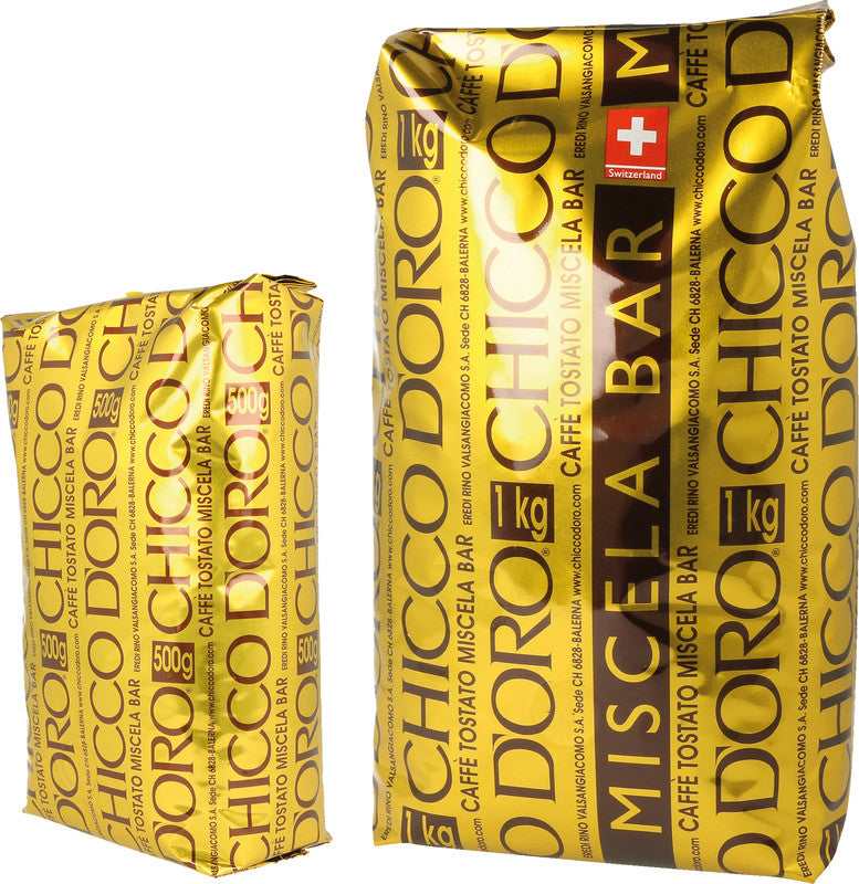 Chicco d'Oro Bohnenkaffee Miscela Bar – 500 g – Arabica/Robusta – Röstgrad mittel – Intensität 4/7