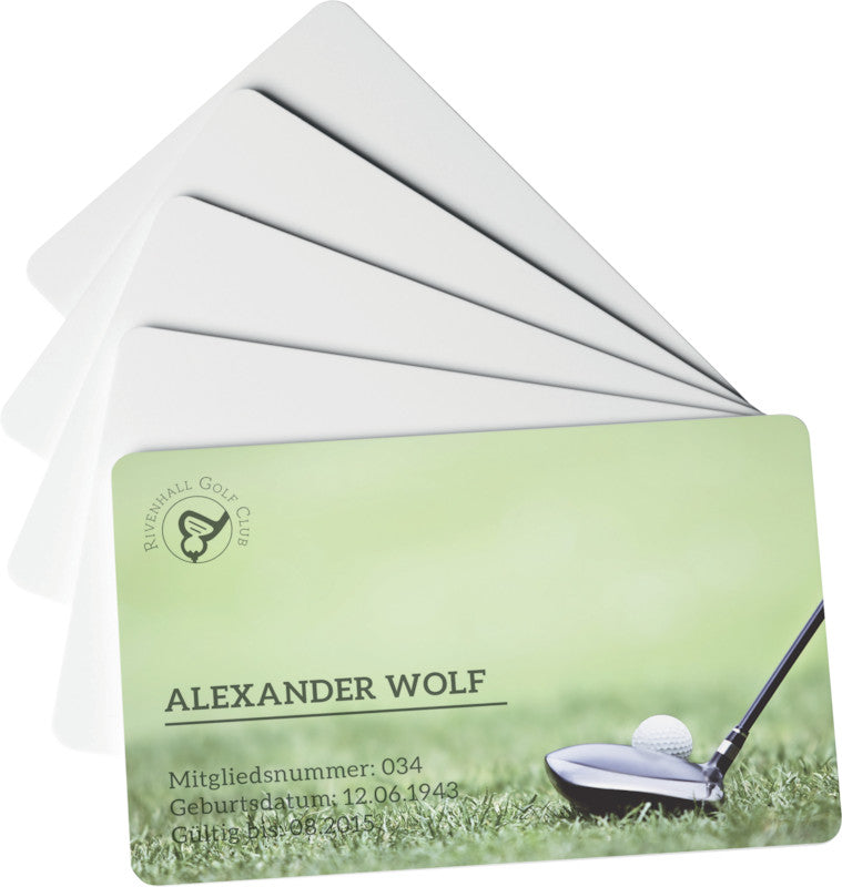 Durable Druckkarten 85,6 × 53,98 mm, Weiss, Kunststoff – für DURABLE Duracard ID 300 – 100 Karten