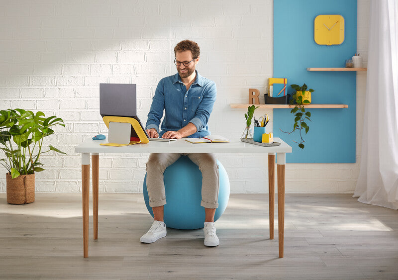 Leitz Sitzball Ergo Cosy Active – Ø 65 cm, 100 kg, sanftes Blau