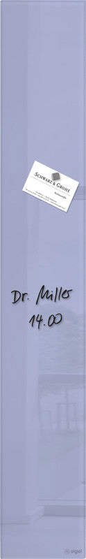 Sigel Whiteboard – 12 × 78 cm, Glas, magnetisch, Wandmontage, inkl. Magnete, Montagesatz
