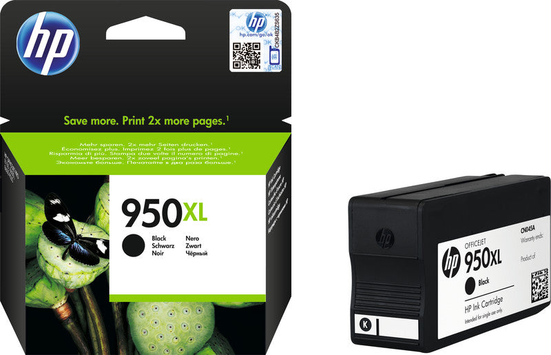 HP Tintenpatrone 950XL, Schwarz, 2'300 Seiten – für Tintenstrahldrucker/Multifunktionsgeräte