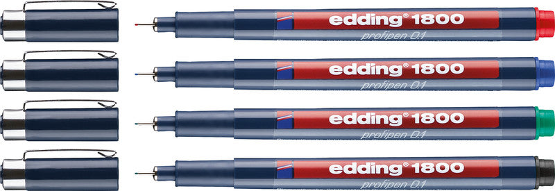 Edding 1800 Fineliner 0,35 mm – grün – wasserfest, dokumentenecht