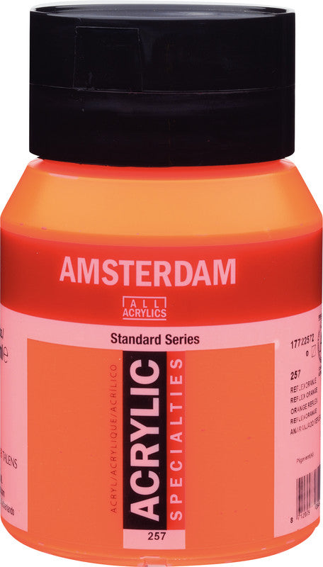 Royal Talens Amsterdam – Acrylic Standard – Acrylfarbe – Reflexorange, 500 ml