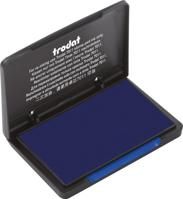 Trodat Stempelkissen – Kunststoff, 90 × 50 mm, Blau, getränkt
