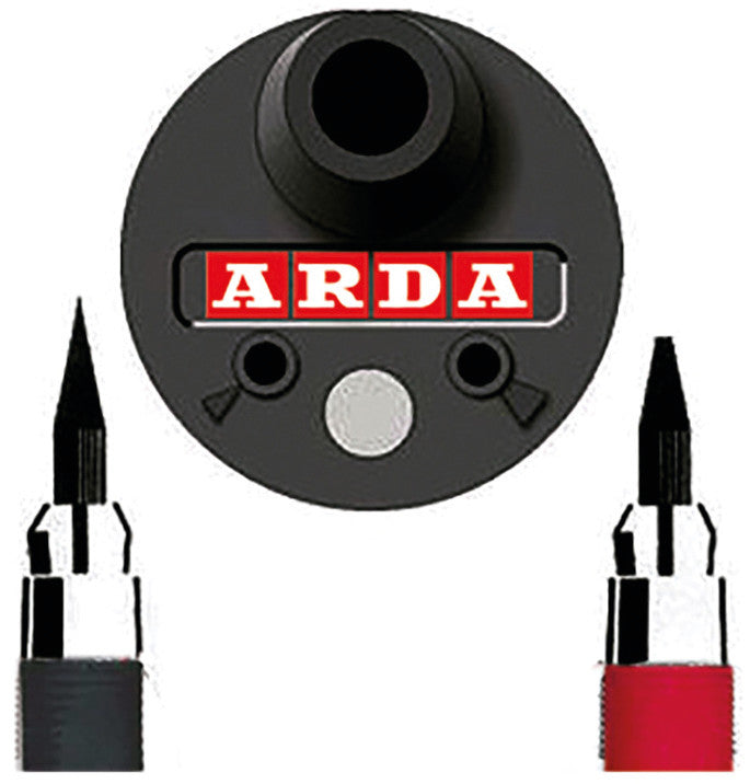 Arda Spitzer – manuell, mit Behälter, für Graphit- & Farbminen 2 mm, Kunststoff, rot