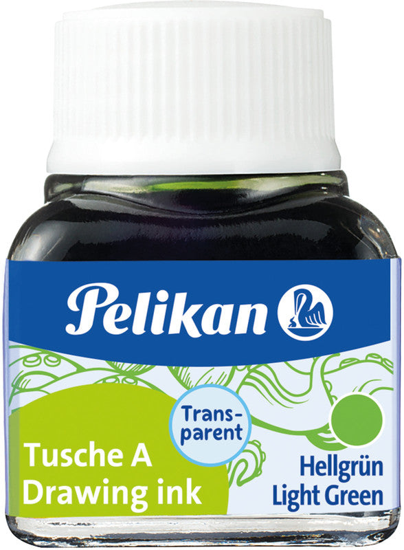 Pelikan Tusche – hellgrün, transparent, 10 ml