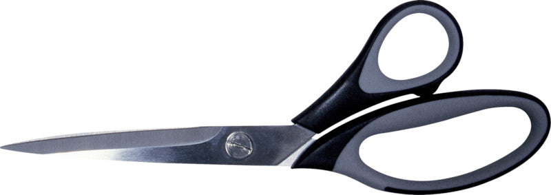 Lerche Universalschere – 21,0 cm, Edelstahl, für Rechtshänder, spitz, Softgrip, Kunststoff, grau
