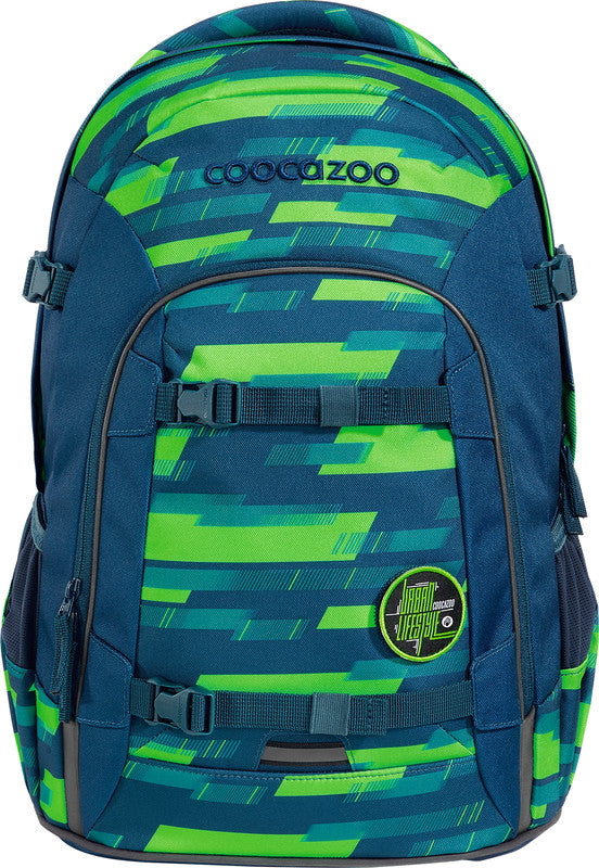 Coocazoo Rucksack Joker – Lime Stripe – 25 l – 30×42×20 cm – 1150 g – recycelte Materialien