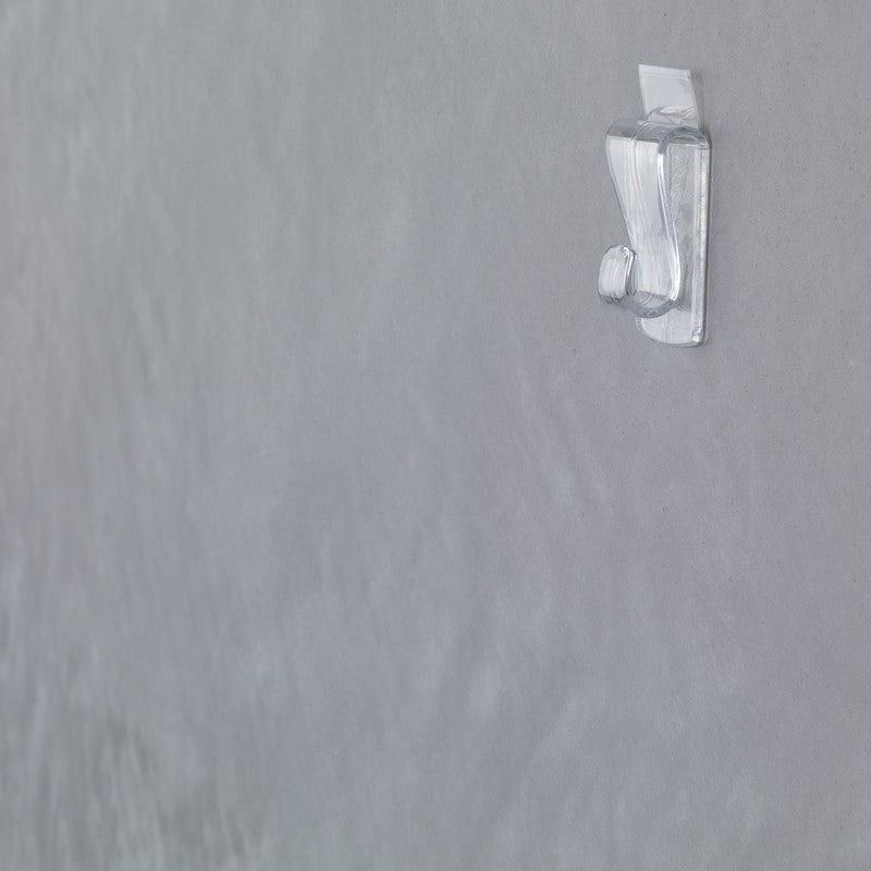 TESA Klebehaken – Kunststoff, transparent, 2,5 × 4,5 × 1,6 cm – 2er-Pack