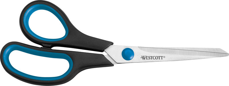 Westcott Universalschere – 20,1 cm, Stahl, für Rechts- und Linkshänder, spitz, Softgrip, Kunststoff, schwarz