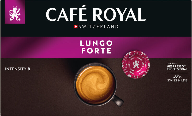Café Royal Kaffeepads Lungo Forte – für Nespresso Professional & Café Royal Professional – Intensität 8 – 50 Stk.