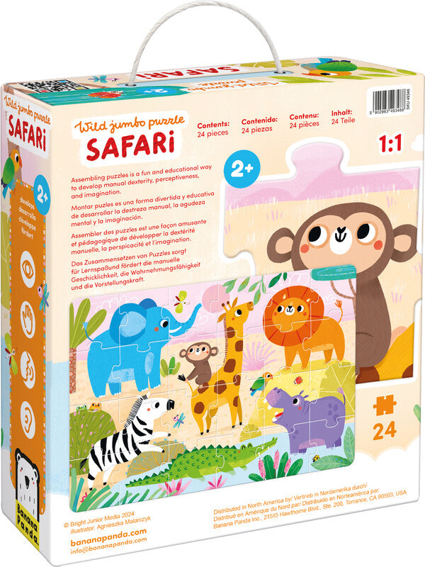 Banana Panda Wild Jumbo Puzzle – Logikspiel, 1 Spieler, ab 2 Jahren