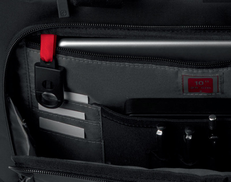 Wenger/SwissGear Wenger Source Notebook-Tasche – für Notebooks bis 16", 8 l, wasserabweisend, Aufsteckfunktion, Nylon, schwarz