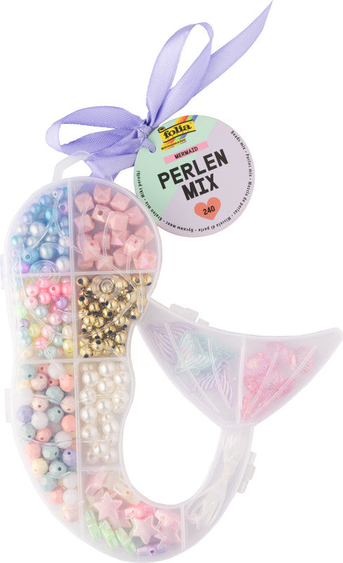 Folia Perlenset Mix Mermaid – 240-teilig, mehrfarbig