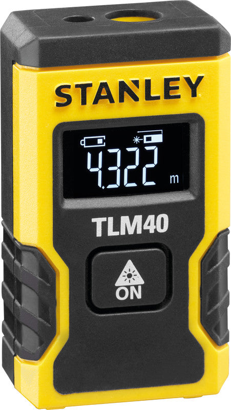 Stanley Laserentfernungsmesser TLM40, Kunststoff, Gelb/Schwarz, inkl. USB-Kabel