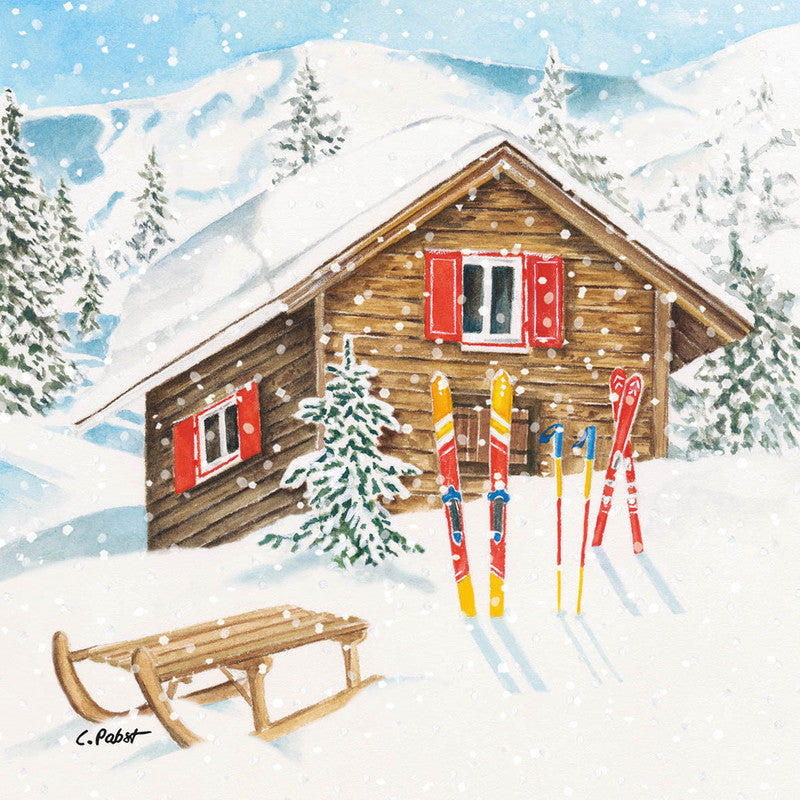 Ppd Servietten Mountain Cottage – 33 × 33 cm – 3-lagig, Tissue – 20 Stk., FSC