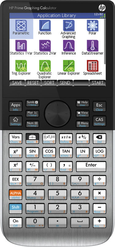 HP Prime Touch Taschenrechner – 33-stellig, Multi-Touch-Farbdisplay, Akku, Silber, 86×182×14 mm