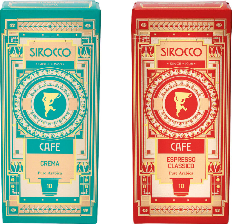 Sirocco Kaffeekapseln Espresso Classico – für Nespresso – Intensität 6 – 10 Kapseln
