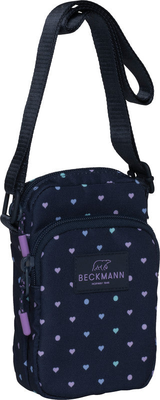 Beckmann Umhängetasche – Motiv Blue Hearts, 11 × 17 × 5 cm, Polyester (PES)