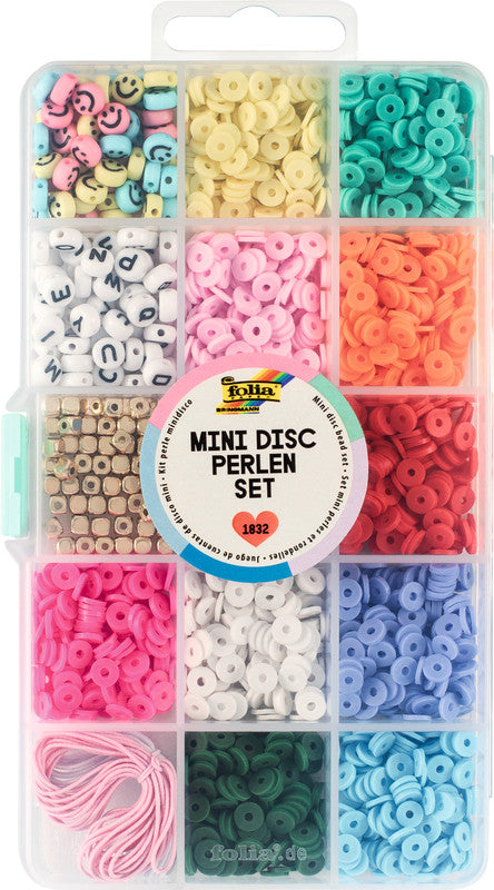 Folia Perlenmischung, Acryl – mehrfarbig – Ø 4–6 mm – 1'832 Stk. – Mini Disc