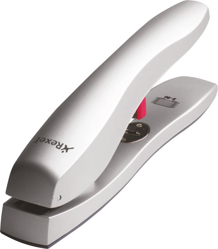 Rexel Odyssey – Blockhefter, 60 Blatt, Oberlademechanik, Einlegetiefe 65 mm, Silber