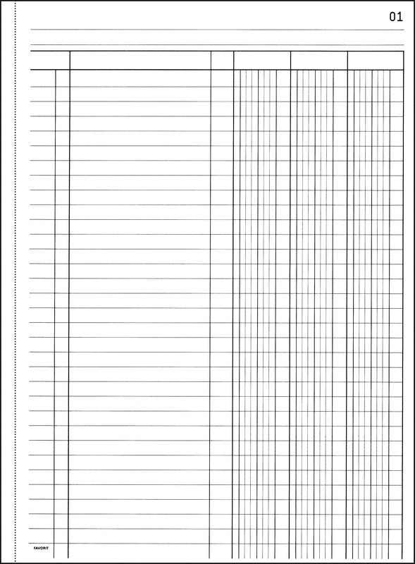 Favorit Formularblock – 3 Kolonnen, Deutsch/Französisch/Italienisch, 50 Blätter, A4