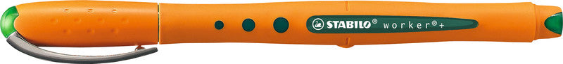 STABILO worker+ – Tintenroller, mit Kappe, 0,5 mm, grün