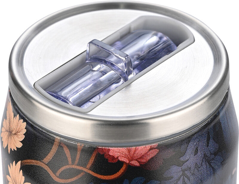 Estia Trinkdose – 5 dl – Edelstahl, isoliert, mit Strohhalm – Midnight Blossom
