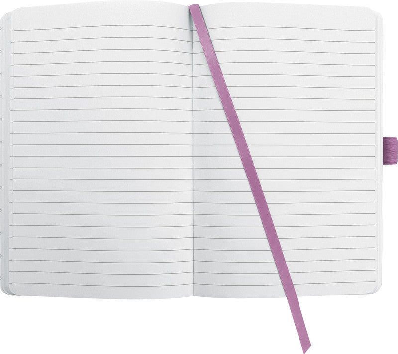 Sigel Notizbuch, A6, liniert, Fadenheftung, Hardcover, 174 Seiten, perforiert, 80 g/m² – pink/violett