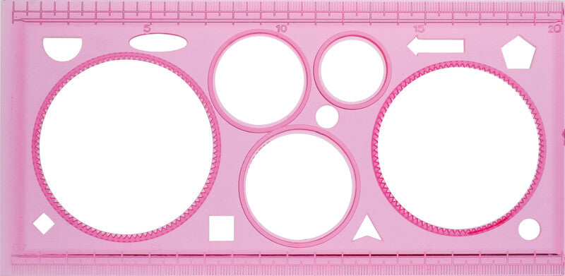 Centrum Malschablonen-Set, Mandala, 10,0 × 20,0 cm, Kunststoff, Pink