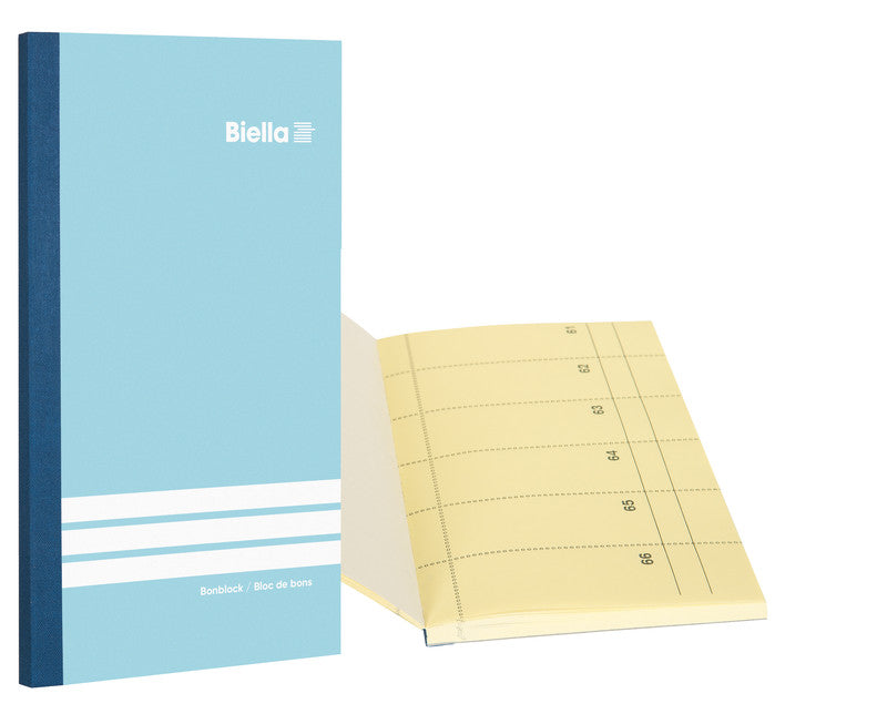 Biella Formularblock – Bonoplan, 60 Blatt, 105 × 200 mm