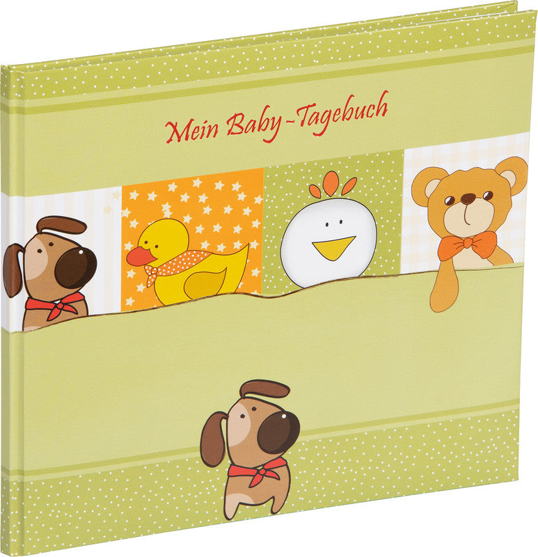 Pagna Baby-Tagebuch – 240 × 230 mm – 48 Seiten – gebunden, mehrfarbig, farbig illustriert