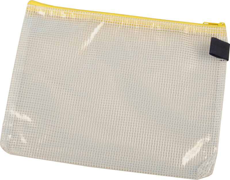 Booffice Reissverschlusstasche – für A5-Dokumente – 250 × 205 mm, Kunststoff, Gelb – 1 Stück