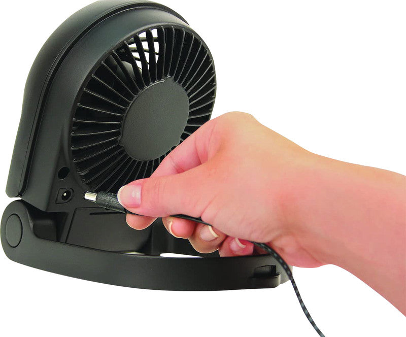 Honeywell Tischventilator Turbo on the Go HFT090E – 1 Stufe, USB oder 4×AA, Schwarz – 120 × 155 × 58 mm