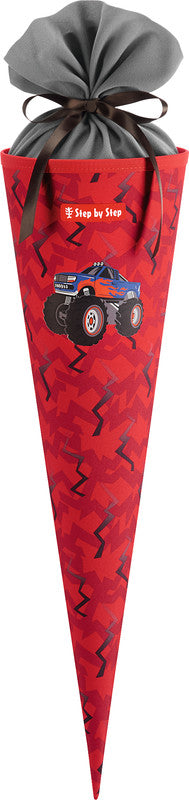 Step by Step Schultüte 70 cm × Ø 18 cm, 5 l – Motiv Monster Truck Rocky – Serie SPACE – rPET