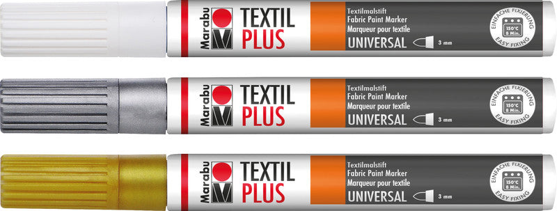 Marabu Textilmarker für Textilien – Weiss, 1er
