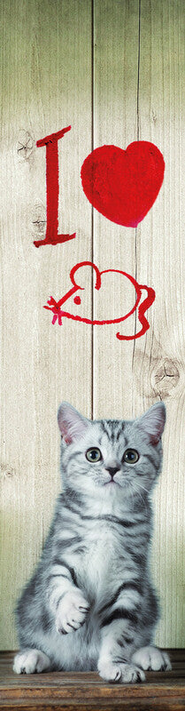 Mapcards.net Lesezeichen – I LOVE MICE, Kunststoff, 21,5 × 5,5 cm, sortiert, einseitig bedruckt