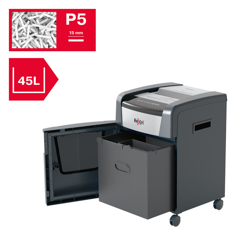 Rexel Momentum XP512+ – Aktenvernichter, DIN P-5, Mikroschnitt 2 × 15 mm, 12 Blatt, 45 l, A4