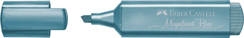 Faber-Castell Textliner 46 Textmarker – Metallicblau, Keilspitze 1,2–5 mm