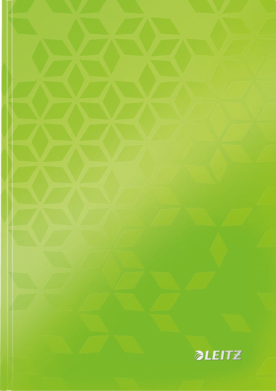 Leitz Notizbuch, A5, liniert, Fadenheftung, Karton, 160 Seiten, 90 g/m² – grün