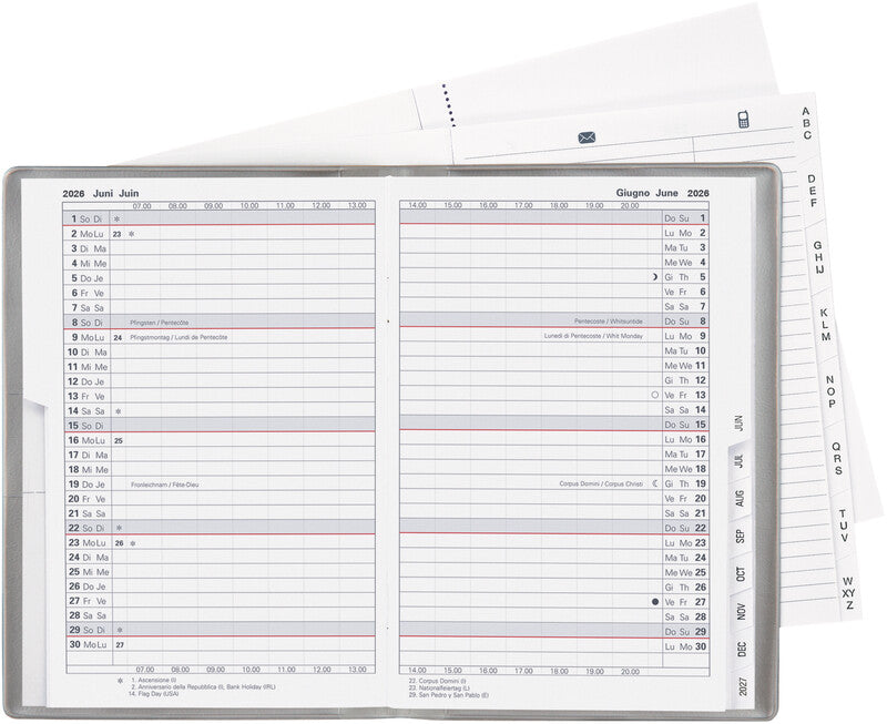 Biella Planer Istanbul Agenda – 1 Monat/2 Seiten, geheftet, 10,6 × 15,3 cm, 15 Monate Okt–Dez, 2026, PEFC