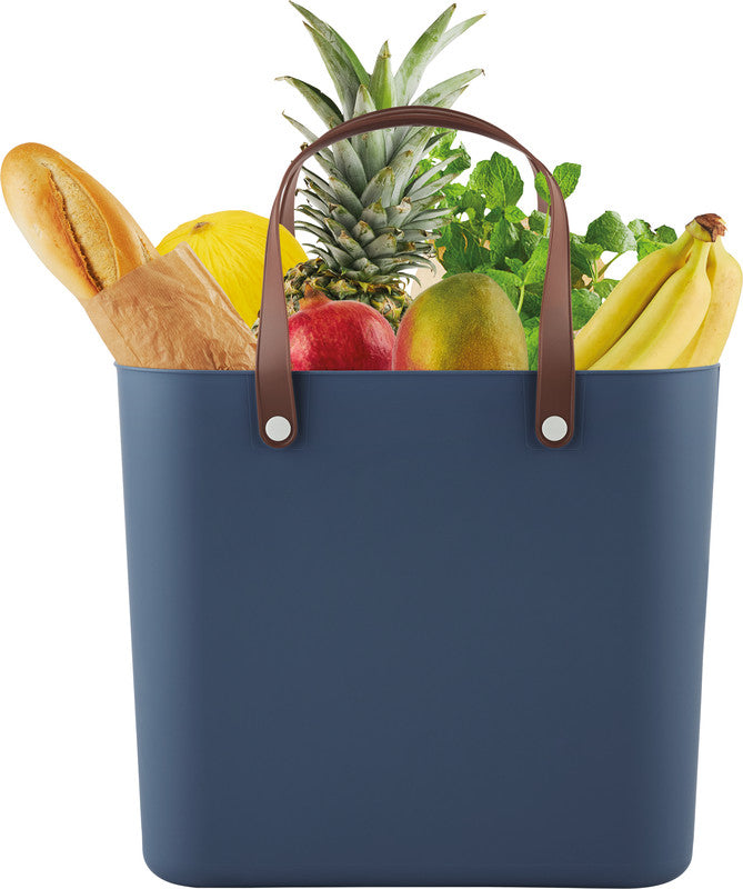 Rotho Einkaufstasche Multibag Style Albula – 25 l – 40 × 43 × 23,5 cm – Kunststoff – Dunkelblau Iris